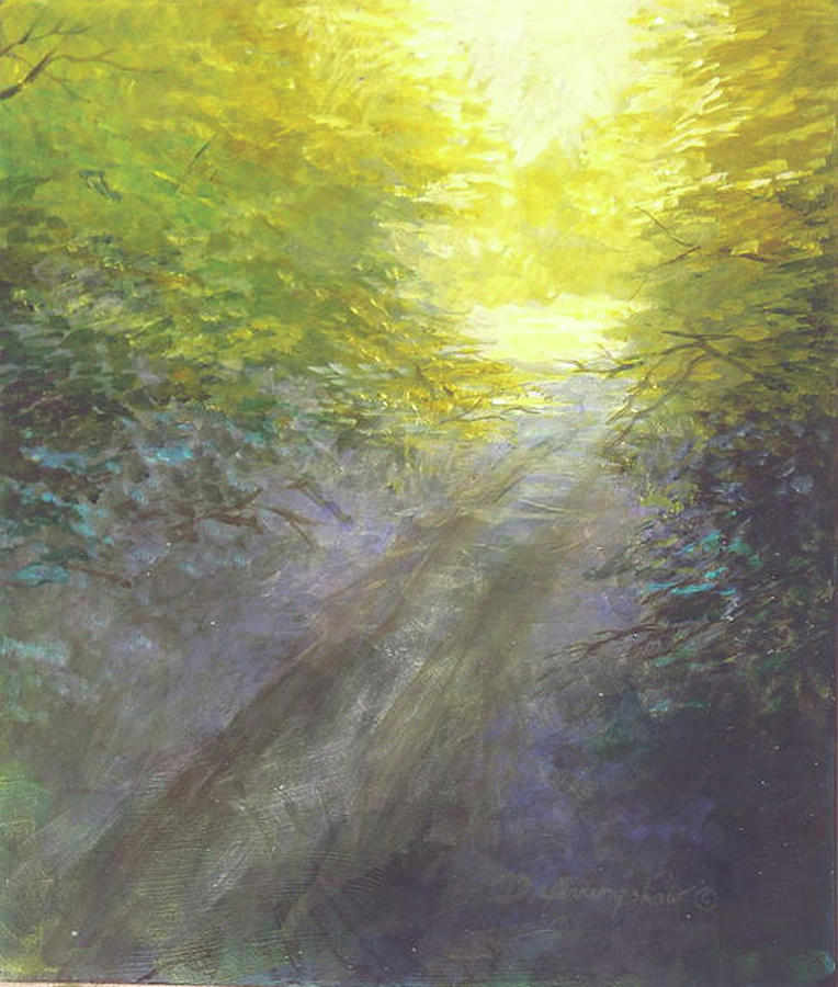 Landscape Painting - What Lies Ahead by Delores Herringshaw