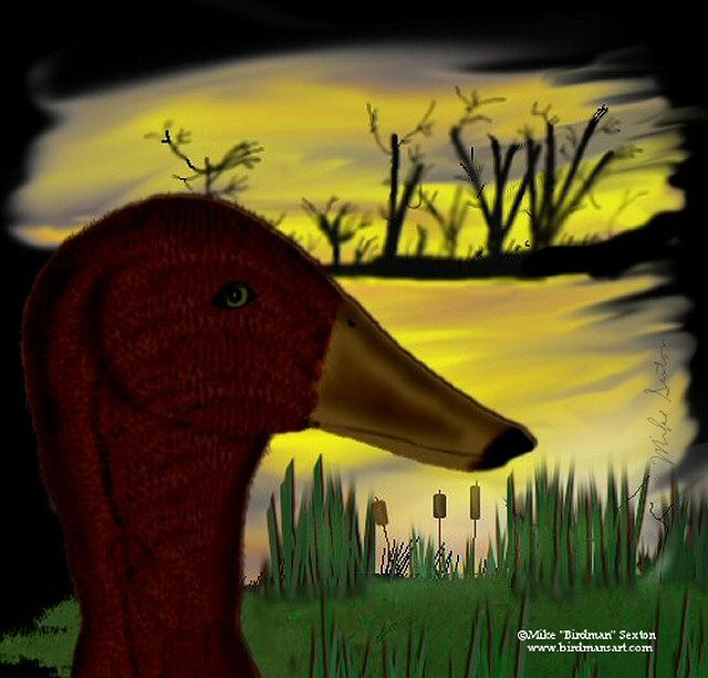 Ducks Painting - What the Future Holds by Mike Sexton Ducks Painting - What the Future Holds by Mike Sexton