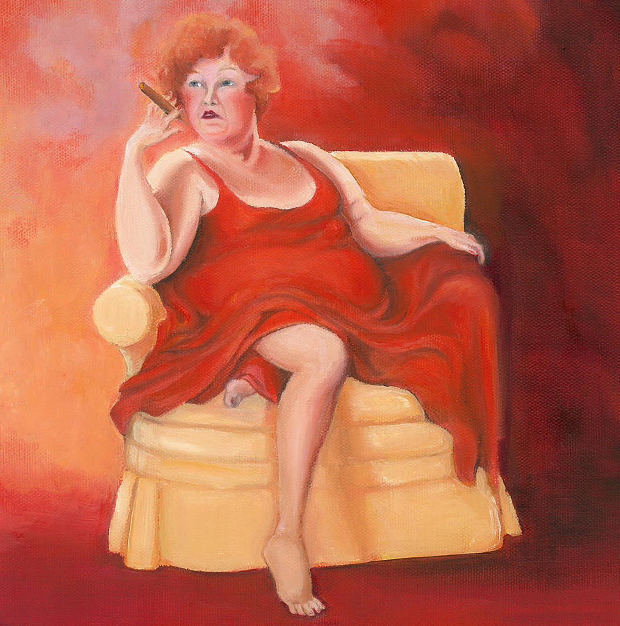 Lady In Red Painting - Whatever Happened to the Dreams by Irene Corey Lady In Red Painting - Whatever Happened to the Dreams by Irene Corey