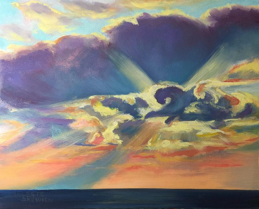 Whats in the Sunset Painting by Celeste Drewien