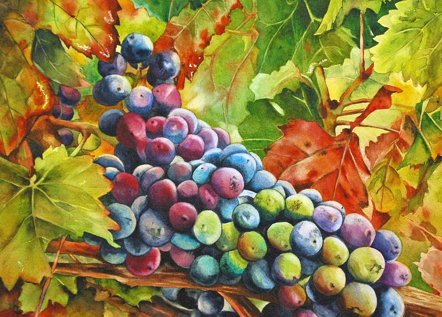 Whats Your Grape Painting by Diane Fujimoto