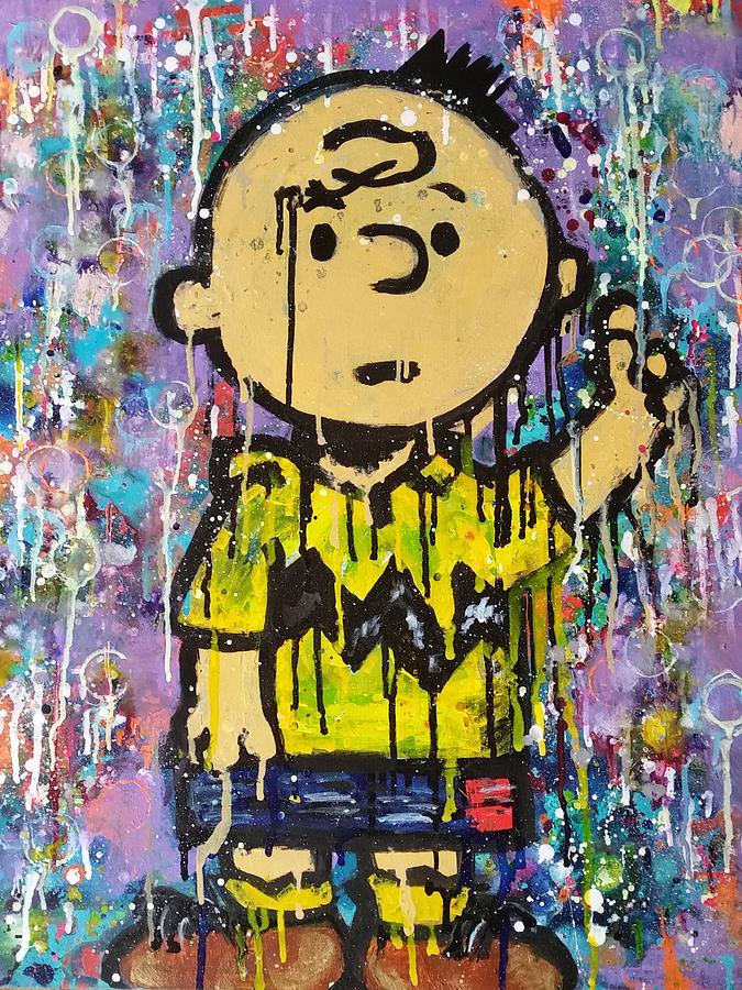 Charlie Brown Painting - What.Up.Chuck by A MiL