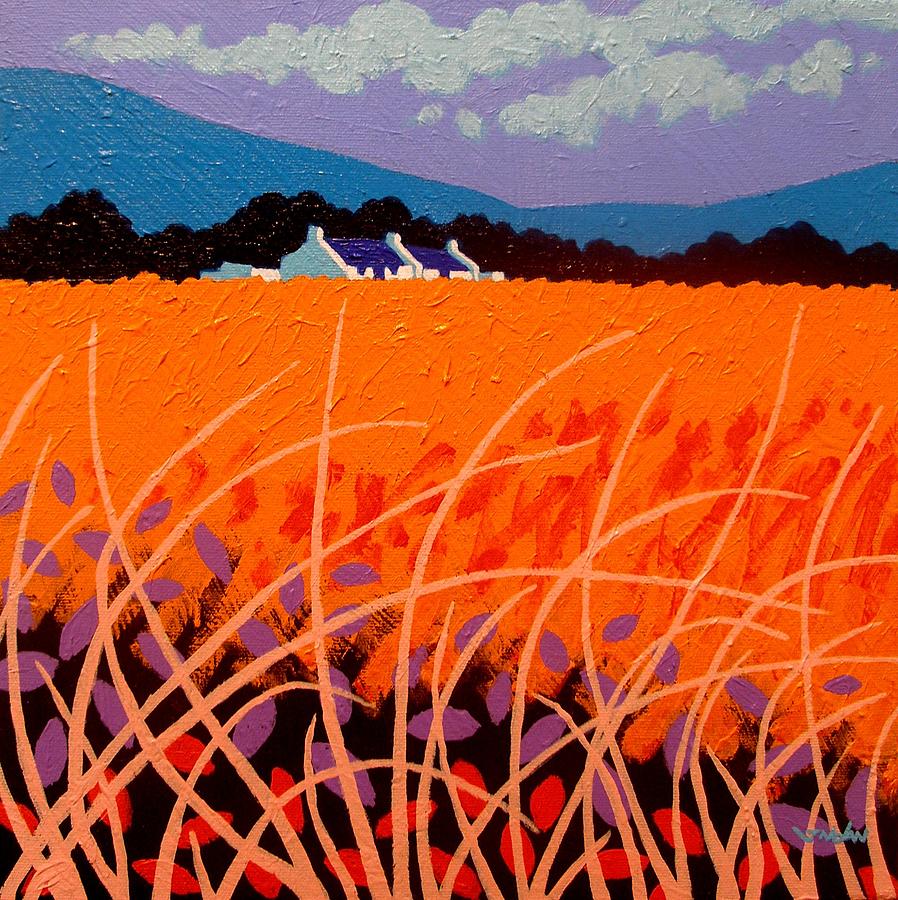 Cottage Painting - Wheat Field by John  Nolan