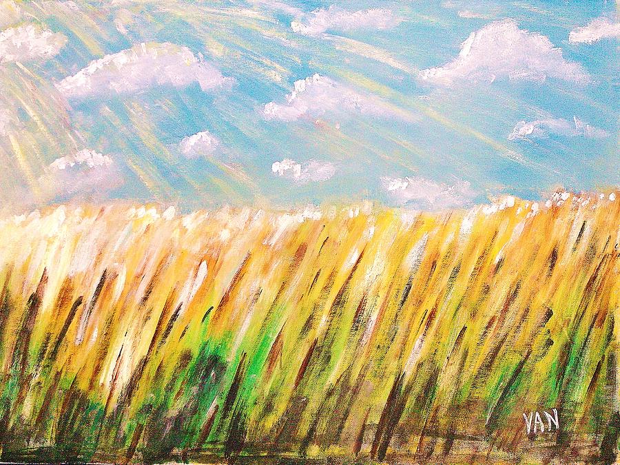 Wheat Field Painting - Wheat Field by Van Winslow