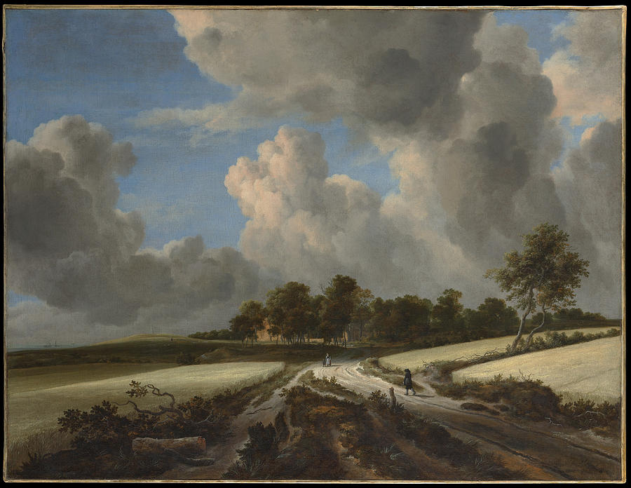 Wheat Fields Painting by Jacob van