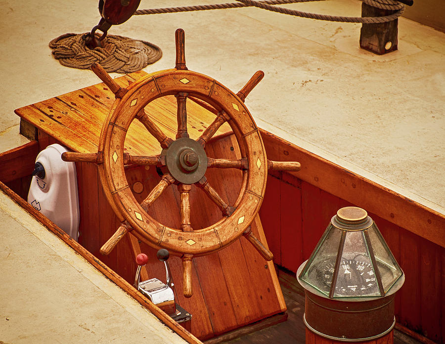 Wheel and Compass 2 Photograph by Mick Burkey