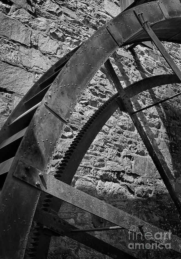 Wheel Black and White Photograph by Karen Adams