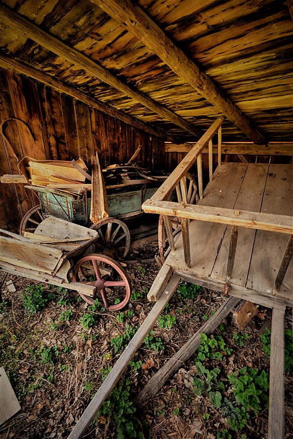 Wheelbarrow and Wagons Photograph by Karl Anderson