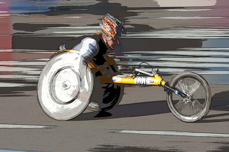 Wheelchair Racer Photograph by Clarence Holmes