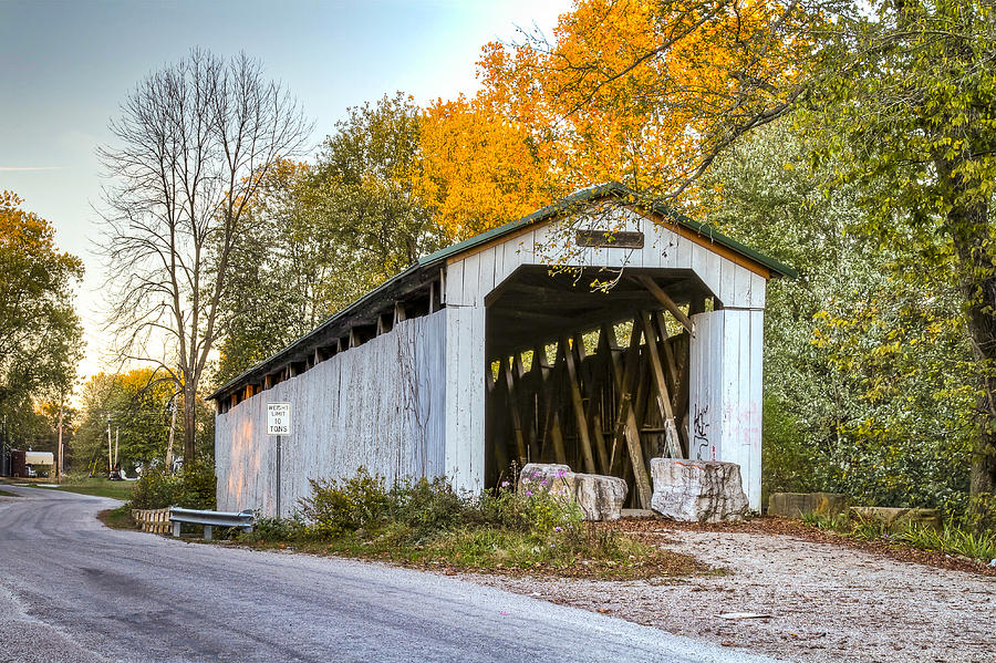 Wheeling covered bridge Photograph by Jack R Perry