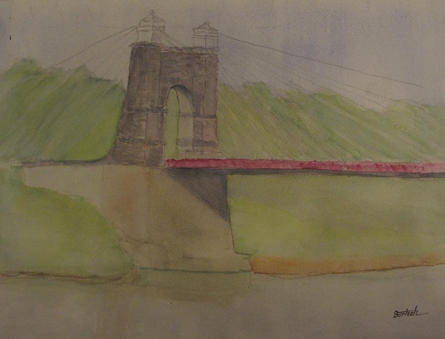 Wheeling Suspension Bridge Painting by David Bartsch