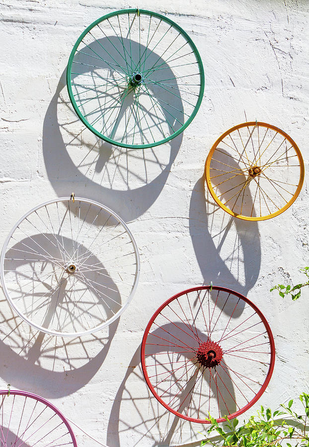 Transportation Photograph - Wheels on the wall by Iordanis Pallikaras