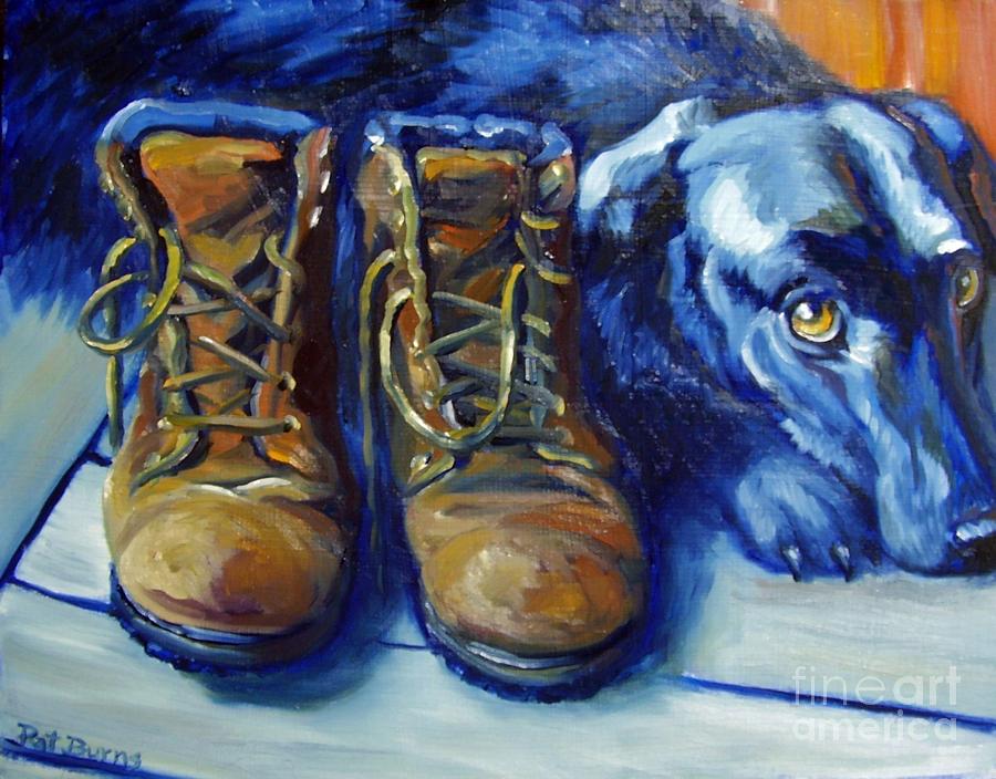 Boot Painting - When are we going by Pat Burns
