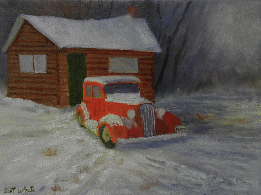 When Cars Were Big And Homes Were Small Painting by Scott W White