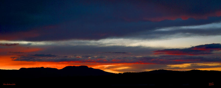 Sunset Photograph - When Darkness Falls by Diane C Nicholson