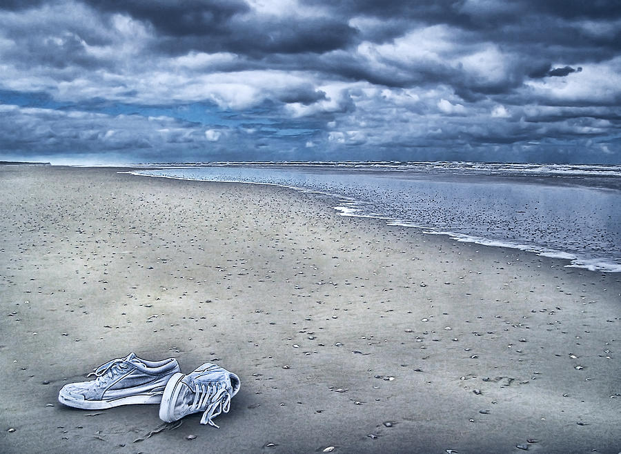 Beach Photograph - when I left . . . by Joachim G Pinkawa