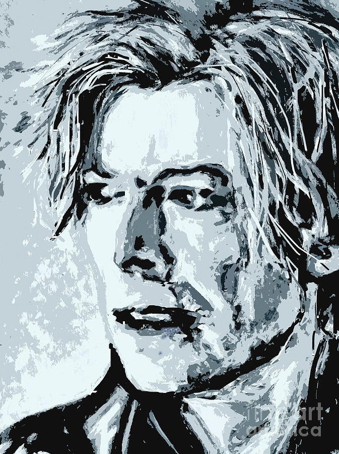 When I Met You - David Bowie Painting by Tanya Filichkin