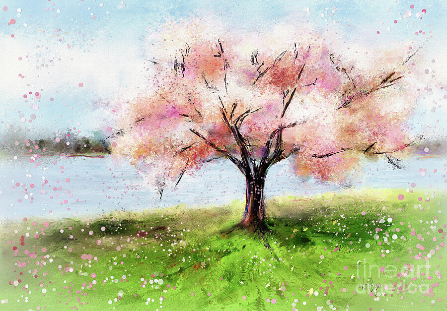 When It Snowed Pink Petals Digital Art by Lois Bryan