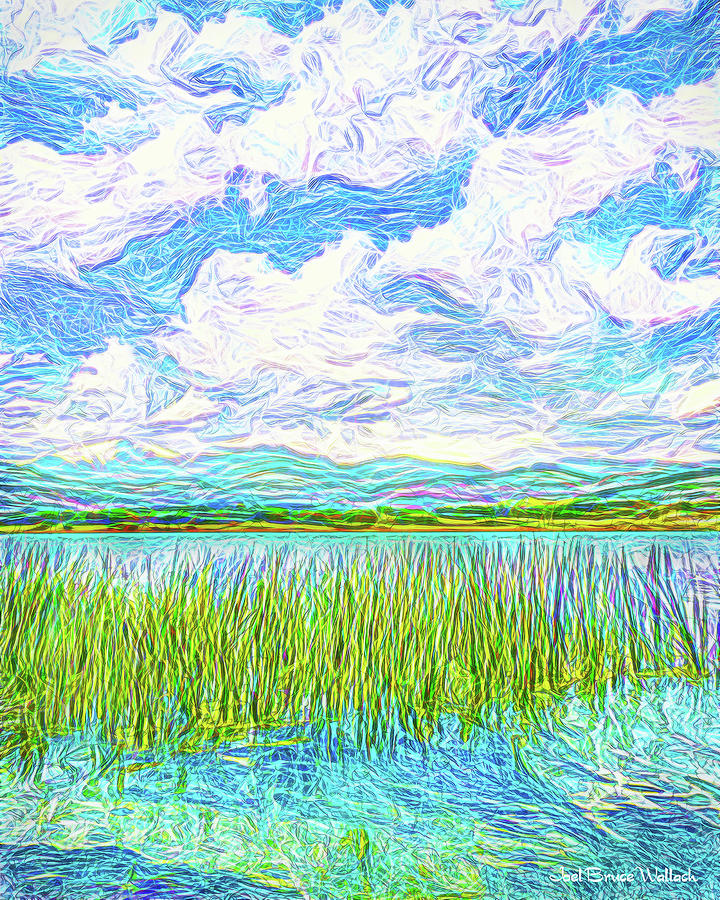 When Lake Meets Sky - Boulder County Colorado Digital Art by Joel Bruce Wallach