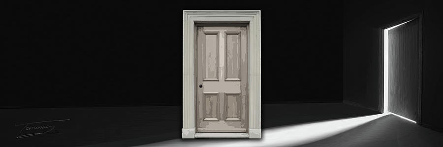 When One Door Shuts Another Opens Digital Art By Joseph Tamassy