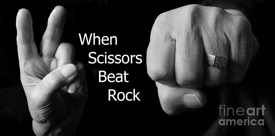 When Scissors Beat Rock Photograph by Nina Silver