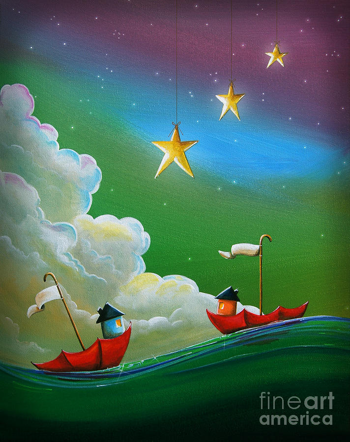 Boat Painting - When Stars Align by Cindy Thornton