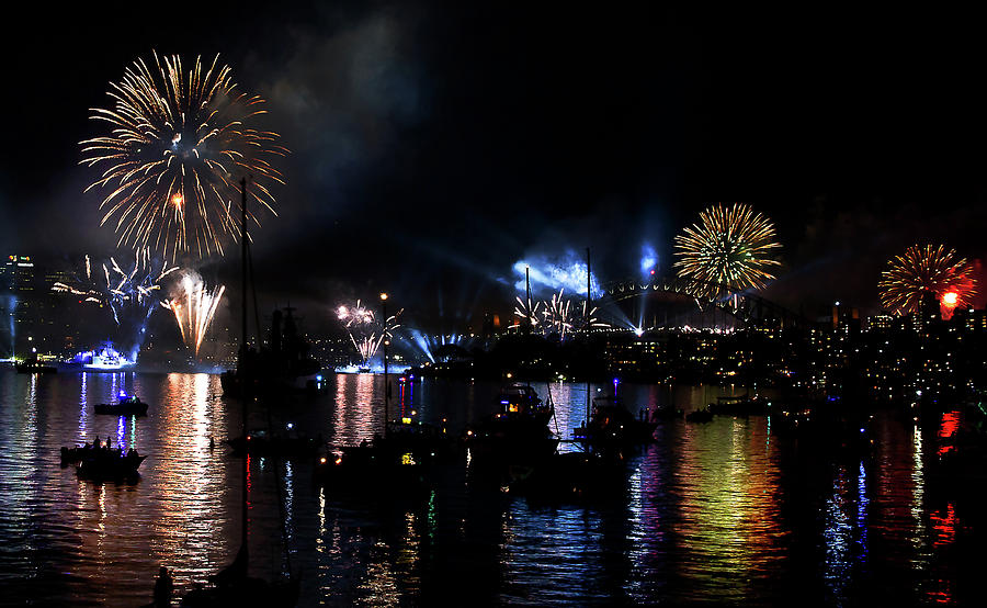 Boat Photograph - When Sydney Celebrates by Miroslava Jurcik