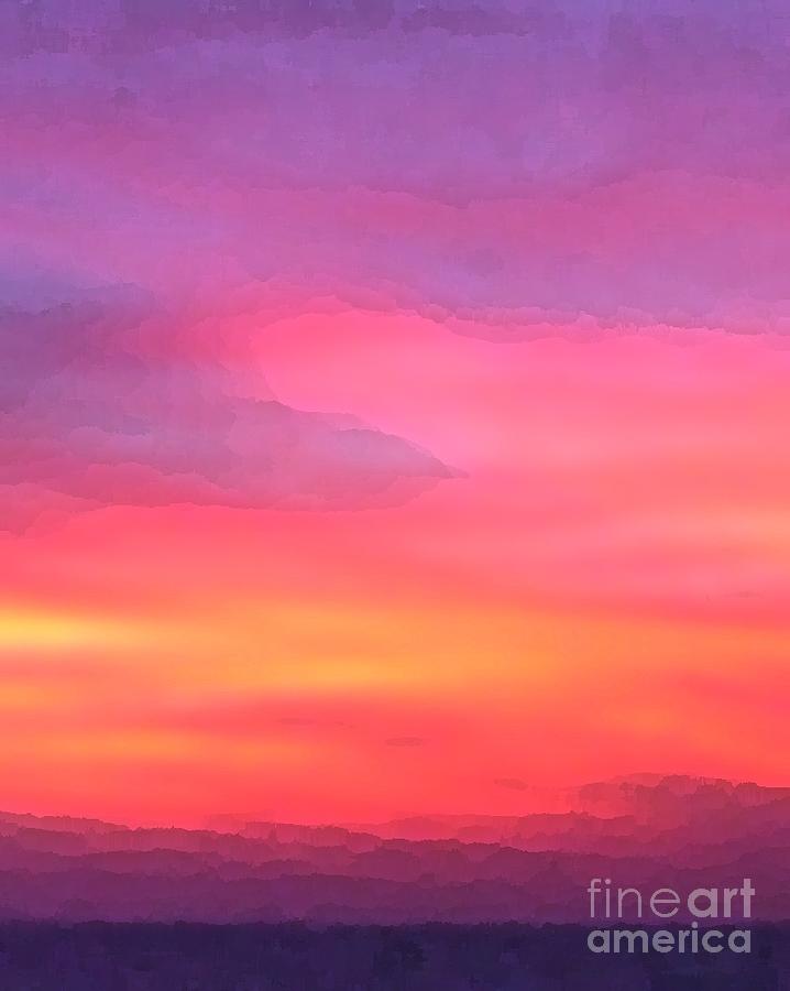 When the deep purple falls sunset Photograph by Barbie Corbett-Newmin