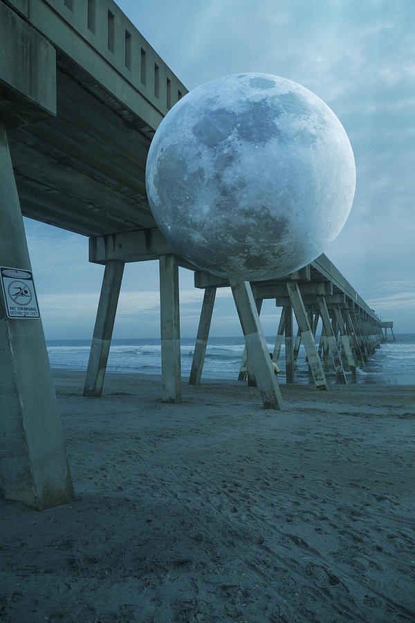 Surrealism Digital Art - Waning Moon by Betsy Knapp