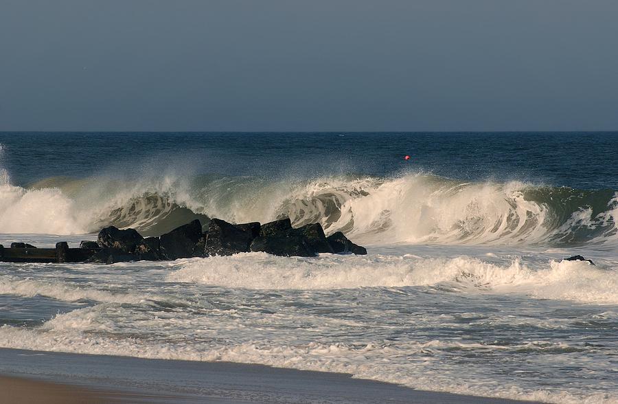 Beach Photograph - When the Ocean Speaks - Jersey Shore by Angie Tirado