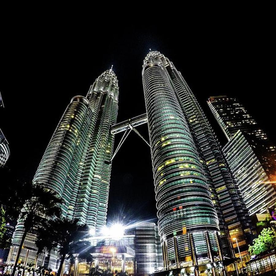 Landscape Photograph - When The Petronas Twin Towers Were by Jose Viano
