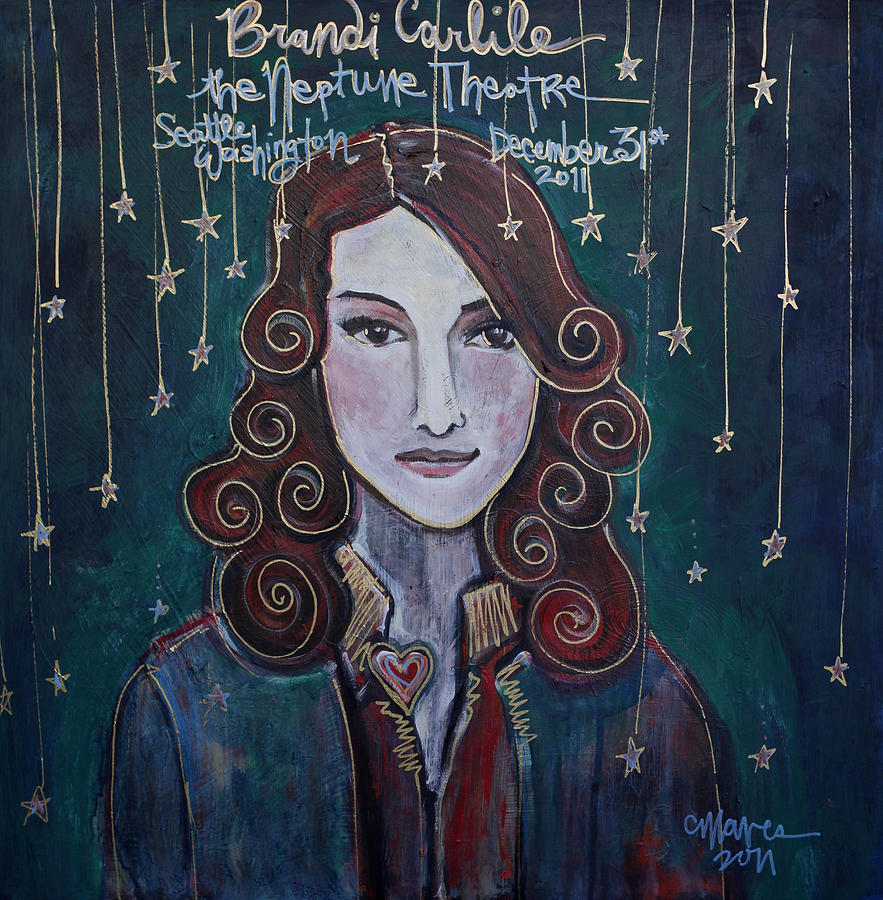 When The Stars Fall for Brandi Carlile Painting by Laurie Maves ART