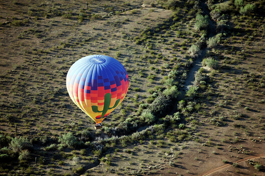 Hot Air Balloons Photograph - When there is water in it it is a Riverbed by Frank Feliciano