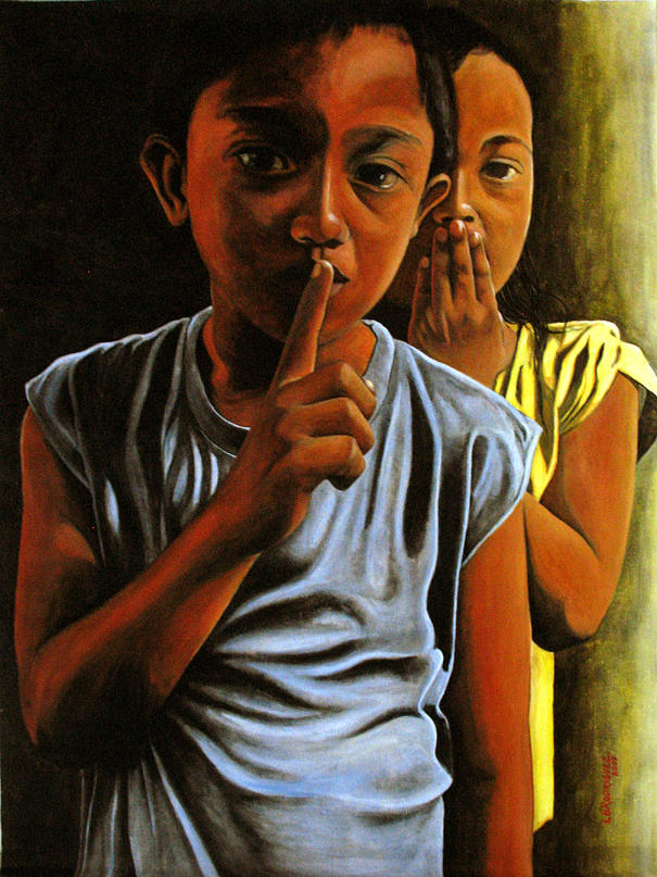 Boy And Girl Painting - When You Say Nothing At All by Rodriguez