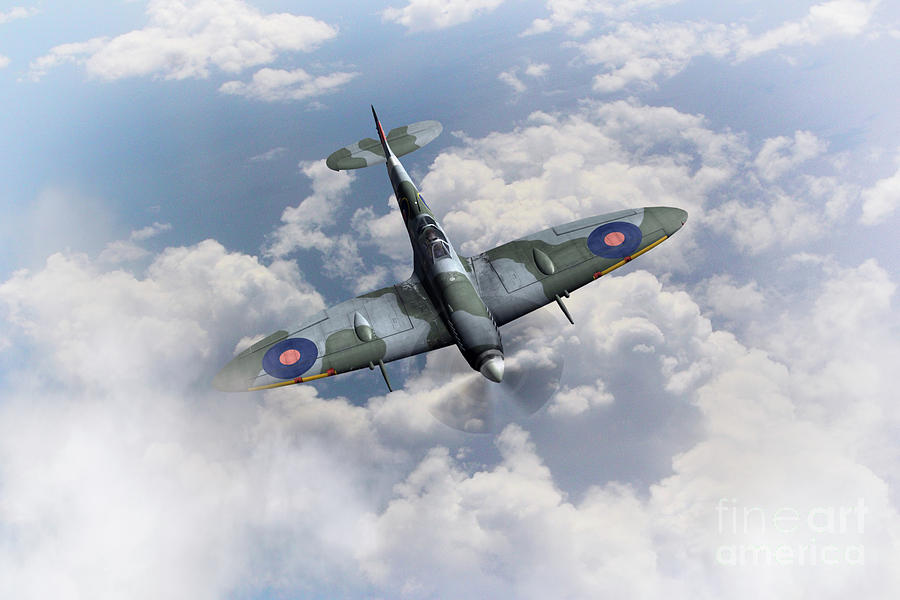 Spitfire Digital Art - Where Angels Fly by Airpower Art