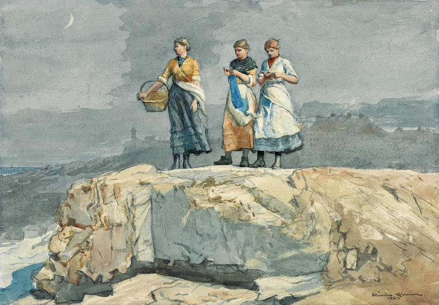 Where are the Boats? Drawing by Winslow Homer