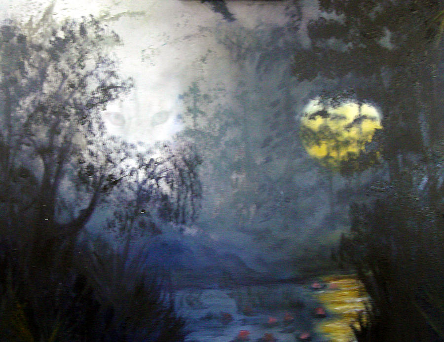 Swamp Painting - Where Are We To Go by Darlene Green Swamp Painting - Where Are We To Go by Darlene Green