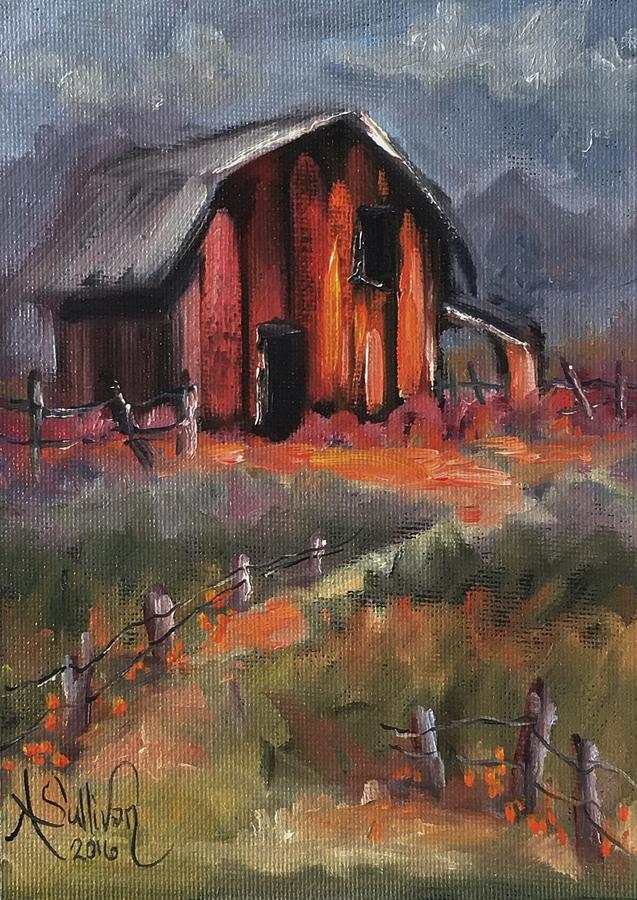 Barn Painting - Where Flowers Bloom by Angela Sullivan Barn Painting - Where Flowers Bloom by Angela Sullivan