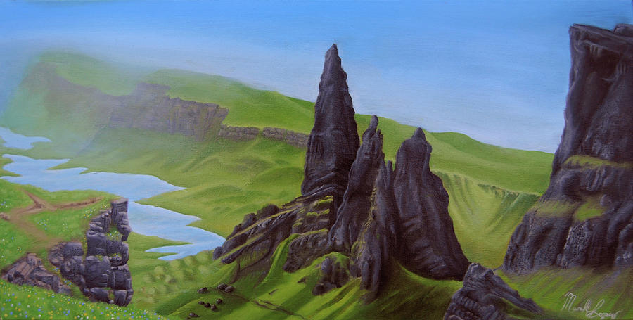 Where Giants Roam the Skye Painting by Mark Lopez