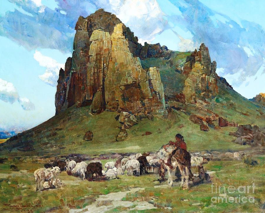 Where Navajos Tend Their Flocks Painting