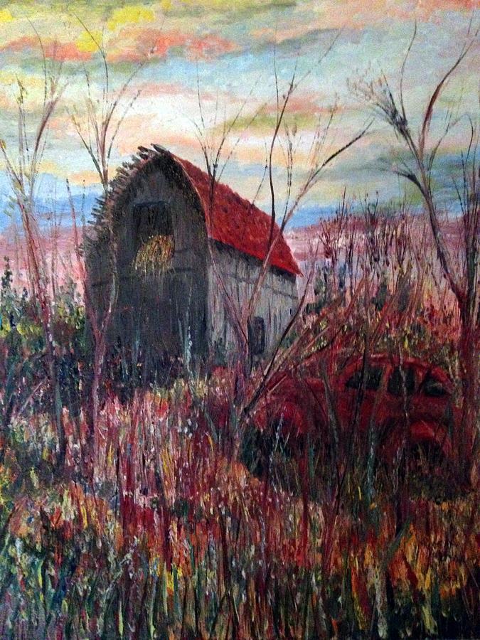Barn Painting - Where Scarecrows use to dance. by Robert Rombeiro