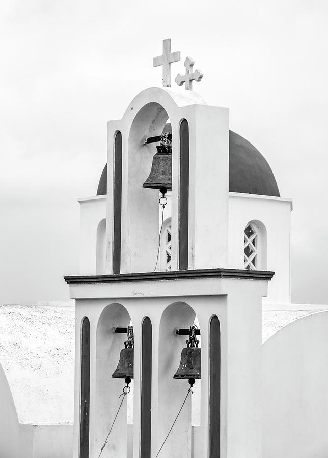 For whom the bell tolls - Santorini Photograph by Usha Peddamatham