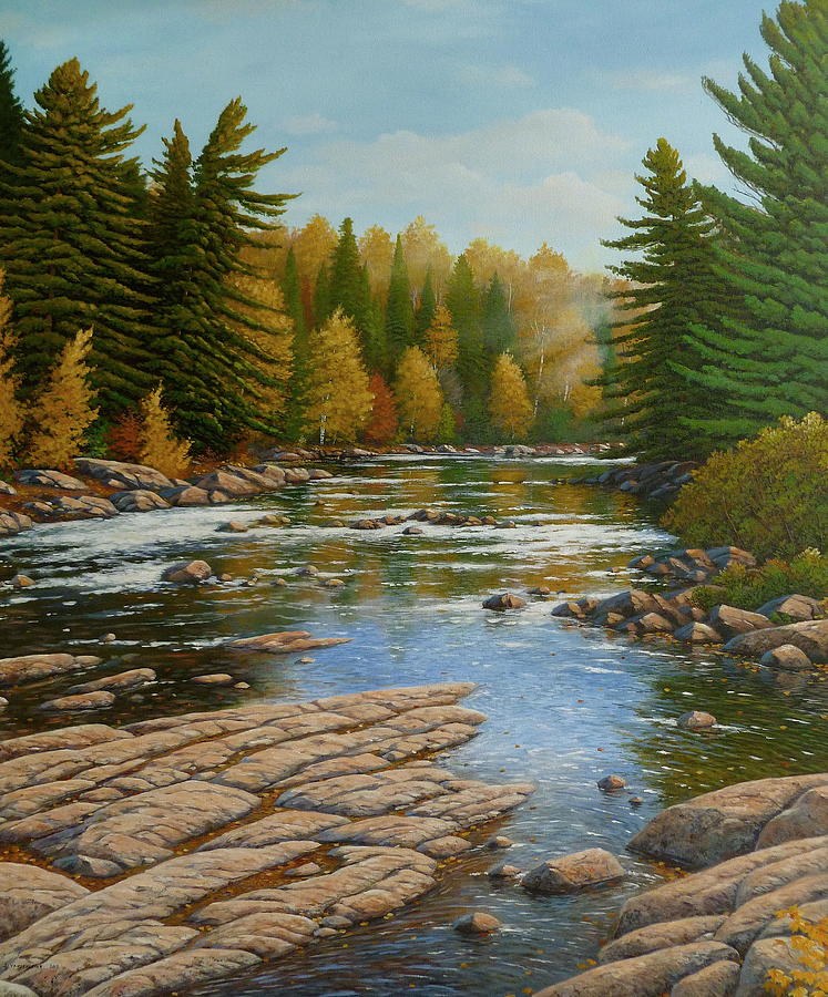 Where the River Flows Painting by Jake Vandenbrink