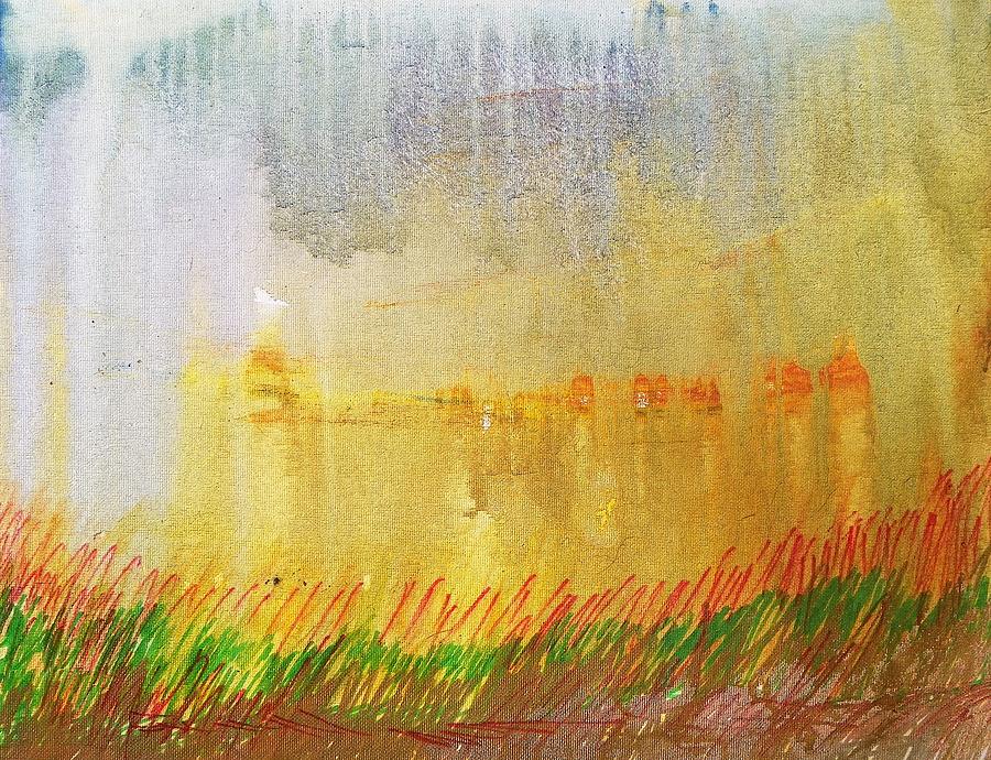 Abstract Painting - Where the Tall Grass Grows by Judith Redman
