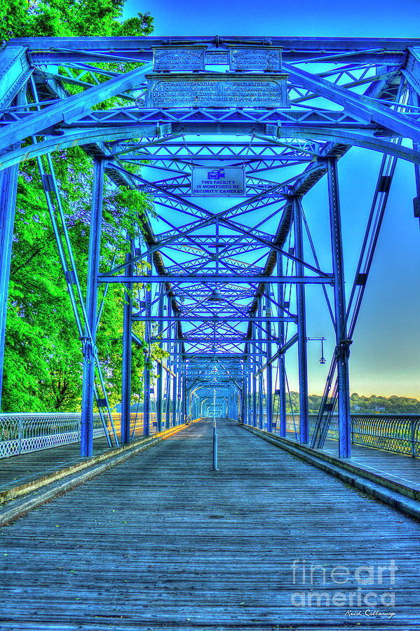 Where Trains Once Were Walnut Street Pedestrian Bridge Chattanooga Art Photograph by Reid Callaway