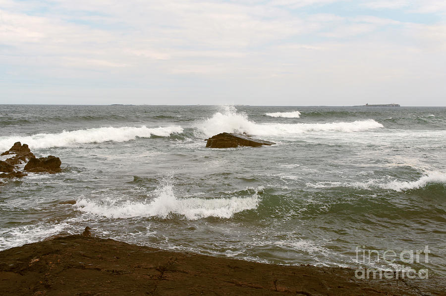 Where waves hit rocks Photograph by Elena Perelman
