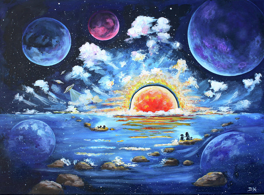 Where Worlds Collide Painting by Diana Haronis