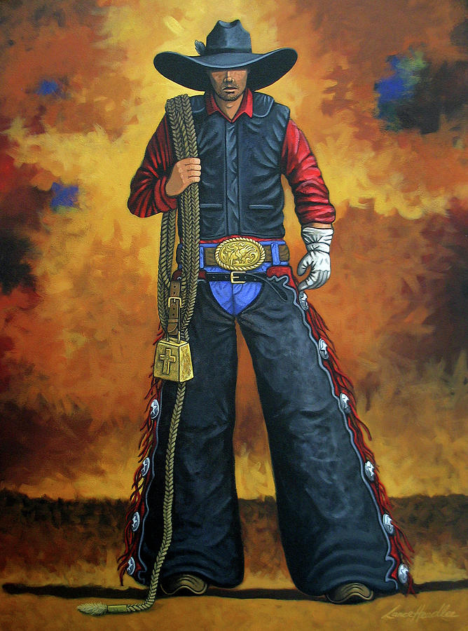 Rodeo Painting - Wheres My Ride by Lance Headlee