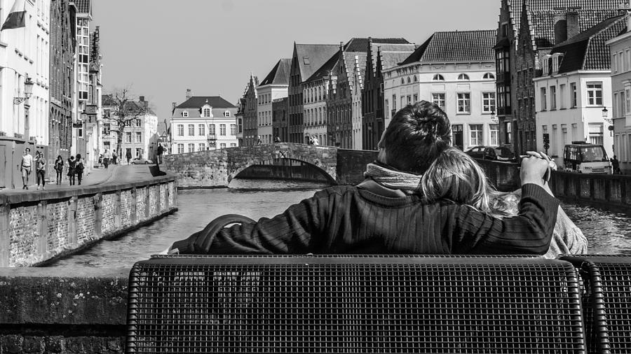 Black And White Photograph - While In Bruges ... by Marcos Gali