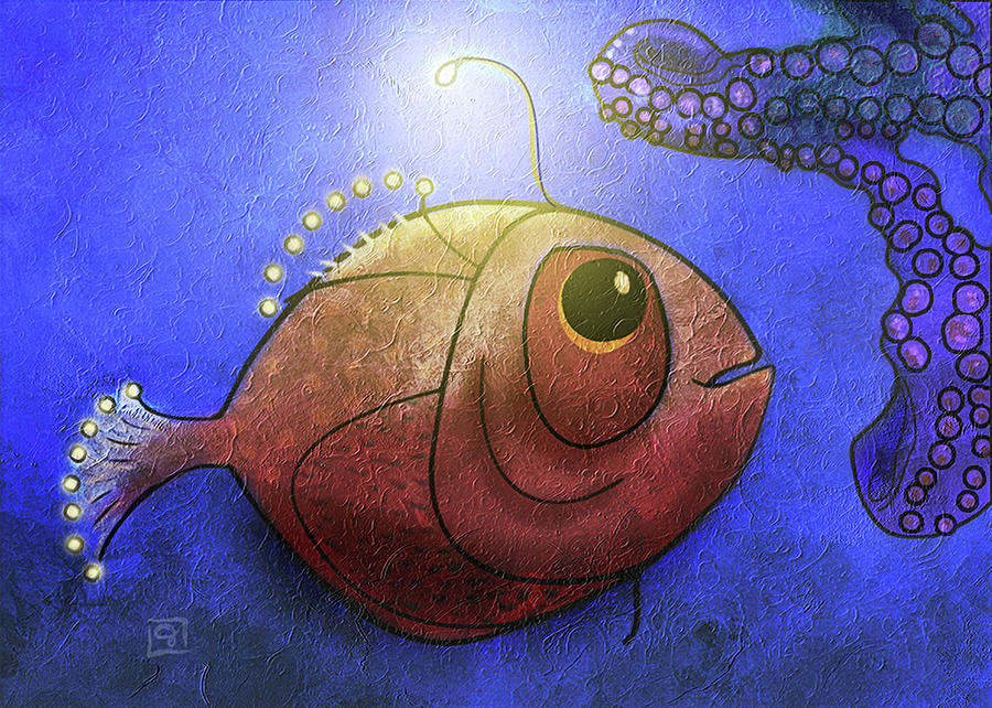 Whimsical Angler Fish 2 Digital Art by Jean Moore